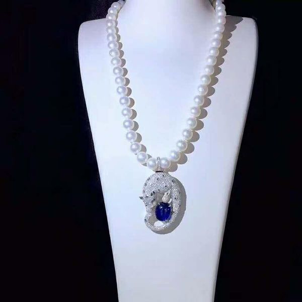 chains women's fashion jewelry micro inlaid zircon cheetahs accessories white 8-9mm freshwater pearl pendant necklace, Silver
chains women's fashion jewelry micro inlaid zircon cheetahs accessories white 8-9mm freshwater pearl pendant necklace, Silver