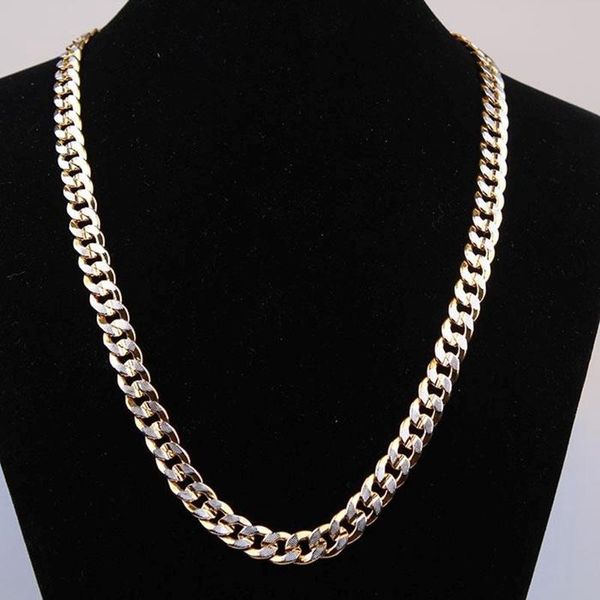 chains mens solid yellow white gold filled hammered necklace curb chain gf jewelry 23.6" 9mm, Silver
chains mens solid yellow white gold filled hammered necklace curb chain gf jewelry 23.6" 9mm, Silver