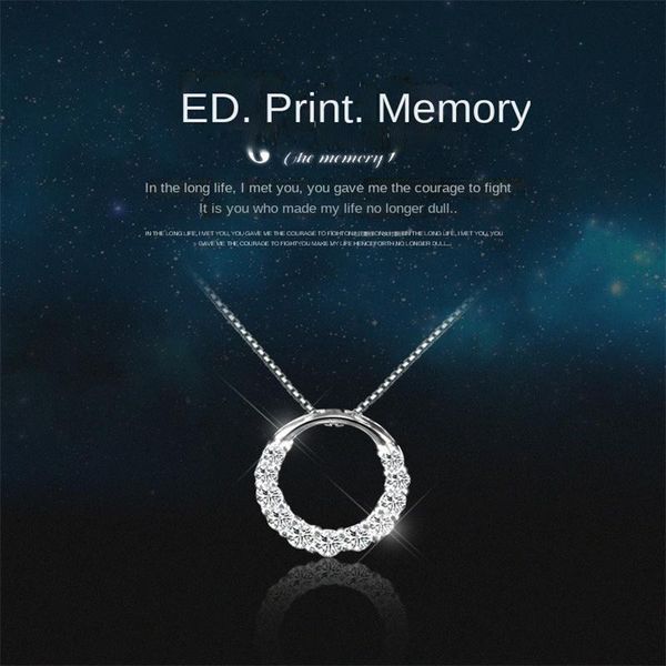 pendant necklaces fashion zircon microscope female simple short circle chain of clavicle tide chinese valentine's day gift, Silver
pendant necklaces fashion zircon microscope female simple short circle chain of clavicle tide chinese valentine's day gift, Silver