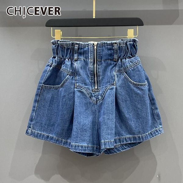 women's shorts chicever solid minimalist denim short for women elastic high waist patchwork pockets loose female summer fashion 2021, White;black
women's shorts chicever solid minimalist denim short for women elastic high waist patchwork pockets loose female summer fashion 2021, White;black