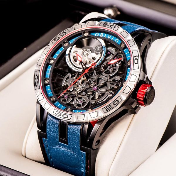 wristwatches oblvlo designer sport watch for men blue skeleton dial steel automatic self-wind watches rubber strap relogio masculino lm, Slivery;brown
wristwatches oblvlo designer sport watch for men blue skeleton dial steel automatic self-wind watches rubber strap relogio masculino lm, Slivery;brown