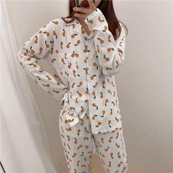 sleepwear lovely gentle autumn female pear printed cotton pajamas women korean casual long sleeve pants home wear, Black;red
sleepwear lovely gentle autumn female pear printed cotton pajamas women korean casual long sleeve pants home wear, Black;red