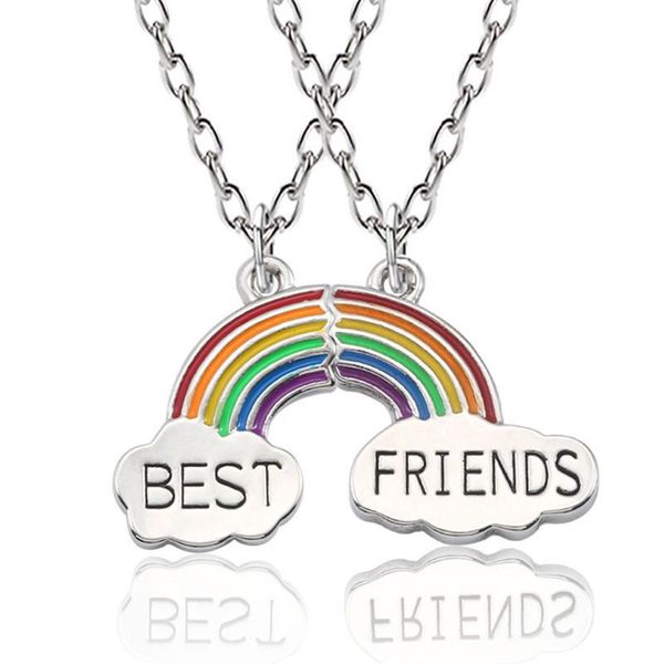 pendant necklaces luckydays 2 piece set good friend necklace rainbow letters heart fashion men and women jewelry valentine's day gift, Silver
pendant necklaces luckydays 2 piece set good friend necklace rainbow letters heart fashion men and women jewelry valentine's day gift, Silver