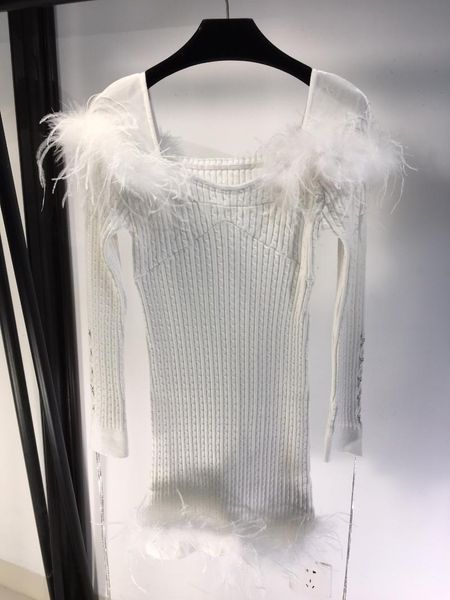ladies fashion long sleeve lapel feather knit dress 0120 casual dresses, Black;gray
ladies fashion long sleeve lapel feather knit dress 0120 casual dresses, Black;gray