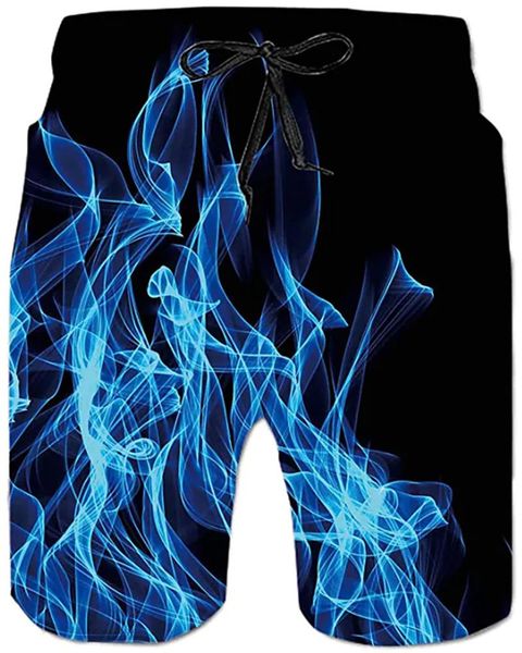 men's shorts 3d swimming trunks summer fashion beach casual swimwear blue flame print surf men, White;black
men's shorts 3d swimming trunks summer fashion beach casual swimwear blue flame print surf men, White;black