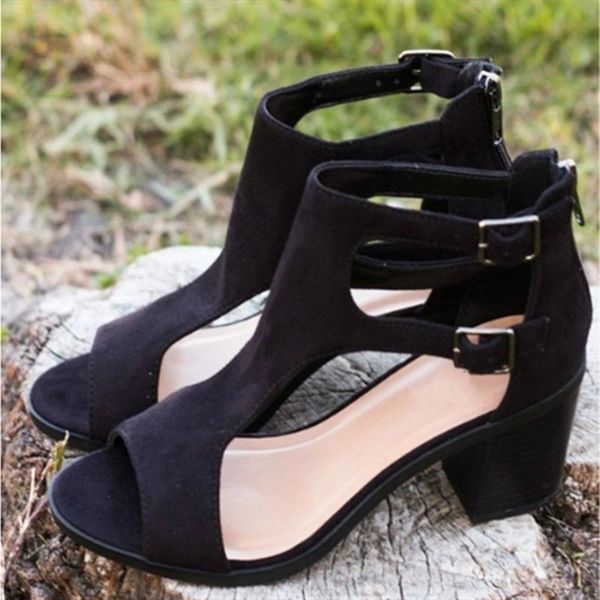 summer large size ladies fashion sandals women's thick with high-heeled double buckle shoes sapato feminino, Black
summer large size ladies fashion sandals women's thick with high-heeled double buckle shoes sapato feminino, Black