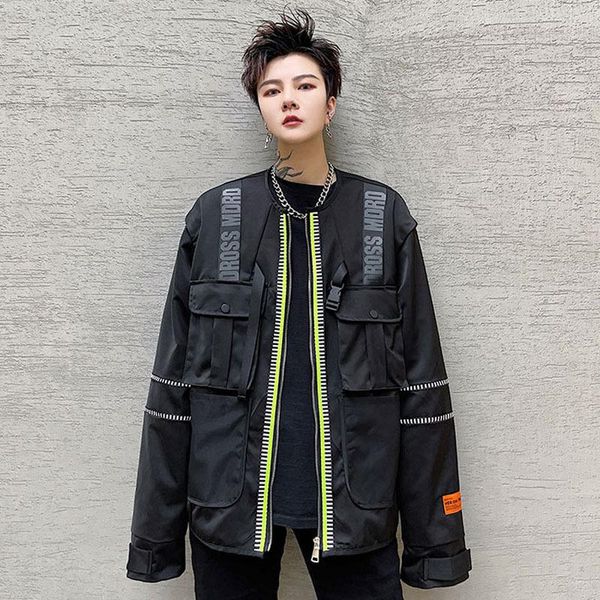 men streetwer fashion hip hop casual jacket outerwear spring autumn male black cargo coat men's jackets, Black;brown
men streetwer fashion hip hop casual jacket outerwear spring autumn male black cargo coat men's jackets, Black;brown