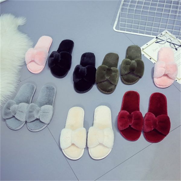 slippers butterfly-knot fur women home indoor flat bottom non-slip sandals soft plush word cotton slides i96b, Black
slippers butterfly-knot fur women home indoor flat bottom non-slip sandals soft plush word cotton slides i96b, Black