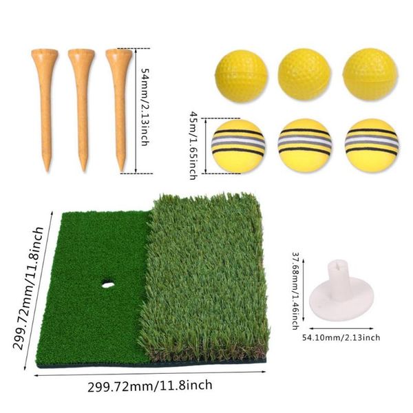 golf training aids practice mat set two-color non-slip durable hitting indoor outdoor grass pad with ball
golf training aids practice mat set two-color non-slip durable hitting indoor outdoor grass pad with ball