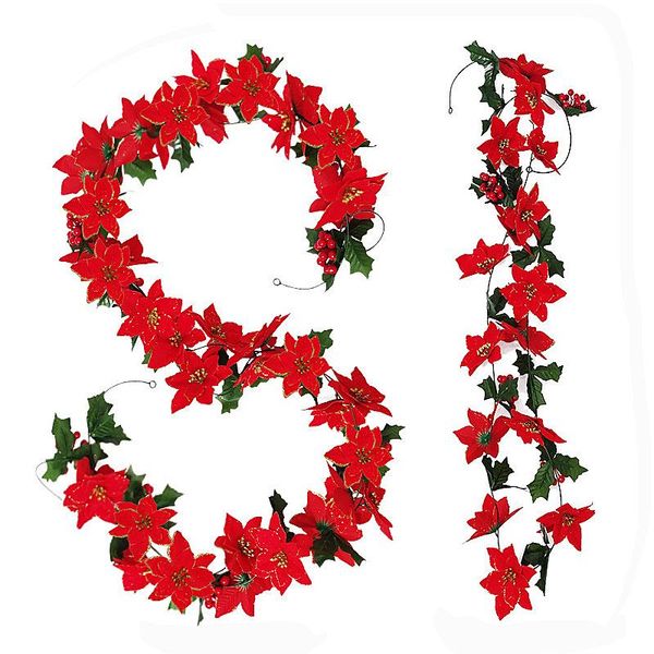 decorative flowers & wreaths 2.5m artificial christmas flower vine hanging for wall decor fake green plants garland wedding home decoration
decorative flowers & wreaths 2.5m artificial christmas flower vine hanging for wall decor fake green plants garland wedding home decoration