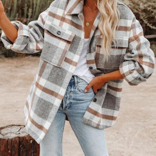 women's wool & blends fashion plaid print coat elegant turn-down collar button patchwork jacket outwear spring autumn long sleeve top, Black
women's wool & blends fashion plaid print coat elegant turn-down collar button patchwork jacket outwear spring autumn long sleeve top, Black
