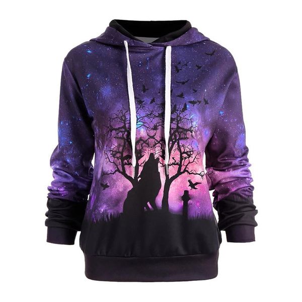 women long sleeve 3d wolf starry printed hoodies sweatshirts pullover blouse fashion casual solid ladies hooded jumper women's &, Black
women long sleeve 3d wolf starry printed hoodies sweatshirts pullover blouse fashion casual solid ladies hooded jumper women's &, Black
