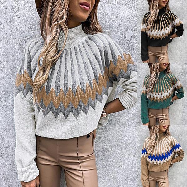 women's sweaters 2021 autumn/winter european and american printed high collar long sleeve loose casual sweater, White;black
women's sweaters 2021 autumn/winter european and american printed high collar long sleeve loose casual sweater, White;black