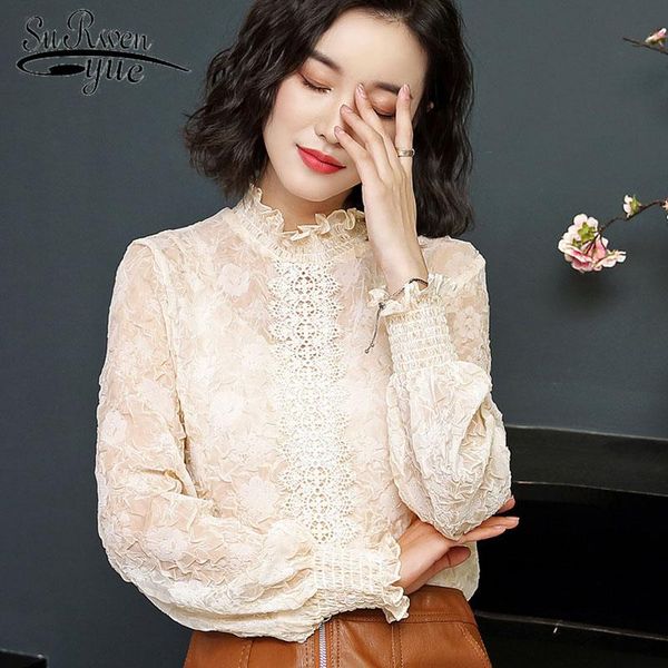 women's blouses & shirts blusas mujer de moda 2021 long sleeved ladies' lace women elegant female solid white feminine 1674 50
women's blouses & shirts blusas mujer de moda 2021 long sleeved ladies' lace women elegant female solid white feminine 1674 50
