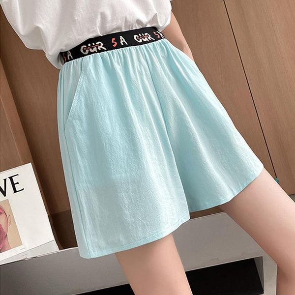 women's shorts summer linen korean style casual plus size mid waist short fashion woman streetwear pants, White;black
women's shorts summer linen korean style casual plus size mid waist short fashion woman streetwear pants, White;black