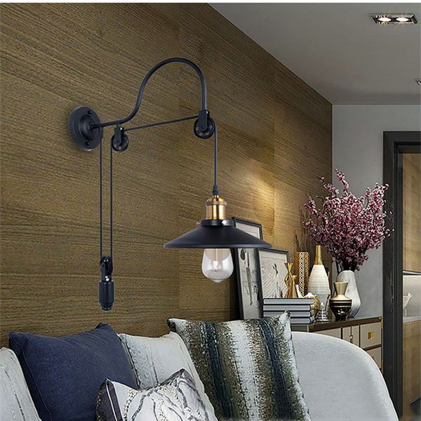 retro wall lamp loft industrial wrought iron light american pulley lifting bar cafe restaurant home decorative led lighting
retro wall lamp loft industrial wrought iron light american pulley lifting bar cafe restaurant home decorative led lighting
