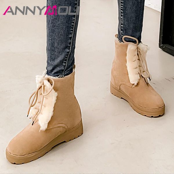 boots annymoli platform flat snow woman lace up short round toe ankle female shoes fur warm winter black big size 46
boots annymoli platform flat snow woman lace up short round toe ankle female shoes fur warm winter black big size 46
