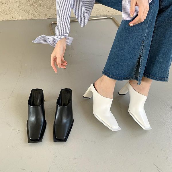 square toe women sandals slippers slip on thick high heels pumps black/white roman style slides party
square toe women sandals slippers slip on thick high heels pumps black/white roman style slides party