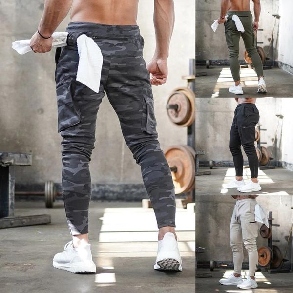 men's jogging pocket design sweatpants cotton camouflage fitness multi-pocket pants fashion training suit, Black
men's jogging pocket design sweatpants cotton camouflage fitness multi-pocket pants fashion training suit, Black