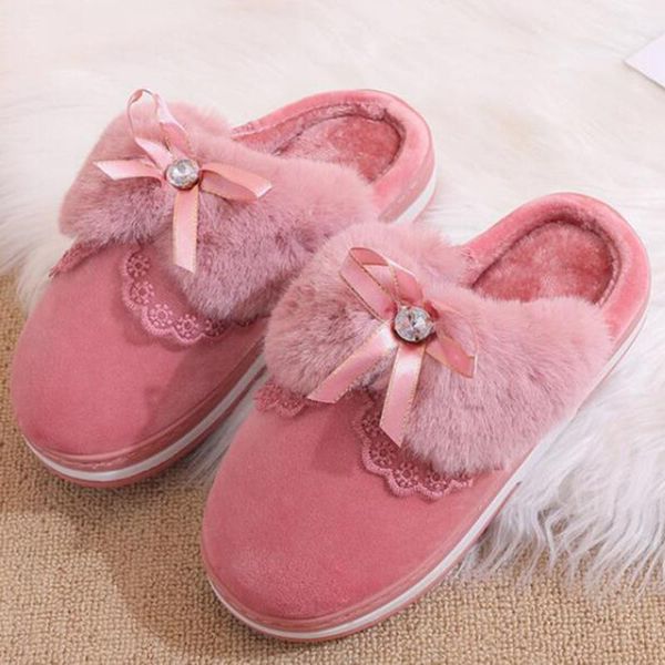 women warm plush slippers winter fluffy home shoes ladies lace bow tie fashion non slip house indoor footwear female ll973, Black
women warm plush slippers winter fluffy home shoes ladies lace bow tie fashion non slip house indoor footwear female ll973, Black
