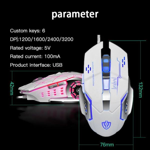 mice 6 buttons gaming mouse wired four-way wheel luminous esports mechanical 4 gears for computer lapperipherals
mice 6 buttons gaming mouse wired four-way wheel luminous esports mechanical 4 gears for computer lapperipherals