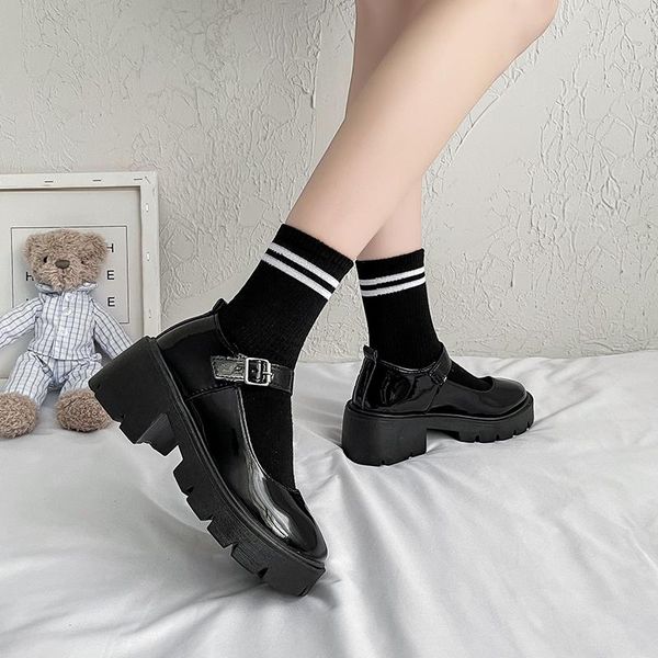 dress shoes lolita lady oxford for women uniform performance buckle round head muffin thick sole single shoe cosplay woman, Black
dress shoes lolita lady oxford for women uniform performance buckle round head muffin thick sole single shoe cosplay woman, Black