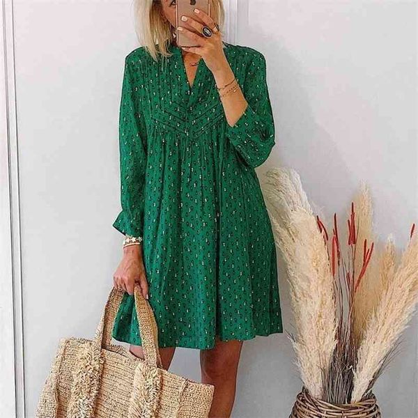 floral print casual dress women plus size office ladies short green spring autumn v neck vintage 210427, Black;gray
floral print casual dress women plus size office ladies short green spring autumn v neck vintage 210427, Black;gray
