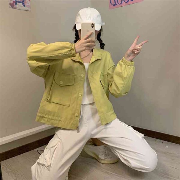 net celebrity fashion female small retro multicolor short coat loose design niche zipper jacket denim trend 210510, Black;brown
net celebrity fashion female small retro multicolor short coat loose design niche zipper jacket denim trend 210510, Black;brown