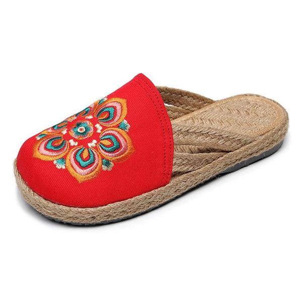 slippers women canvas shoes slipper flower national style summer round toe flip flop flat platform fashion creative embroider loafer, Black
slippers women canvas shoes slipper flower national style summer round toe flip flop flat platform fashion creative embroider loafer, Black
