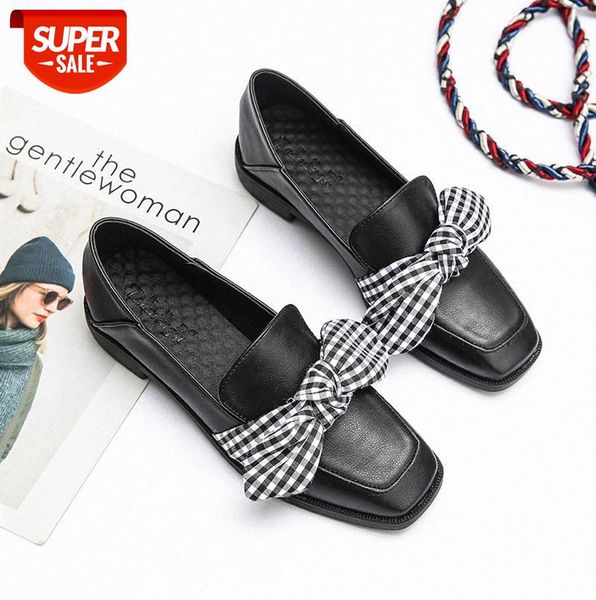 square toe bow small leather shoes flat large size soft sole single heel women #k92l
square toe bow small leather shoes flat large size soft sole single heel women #k92l
