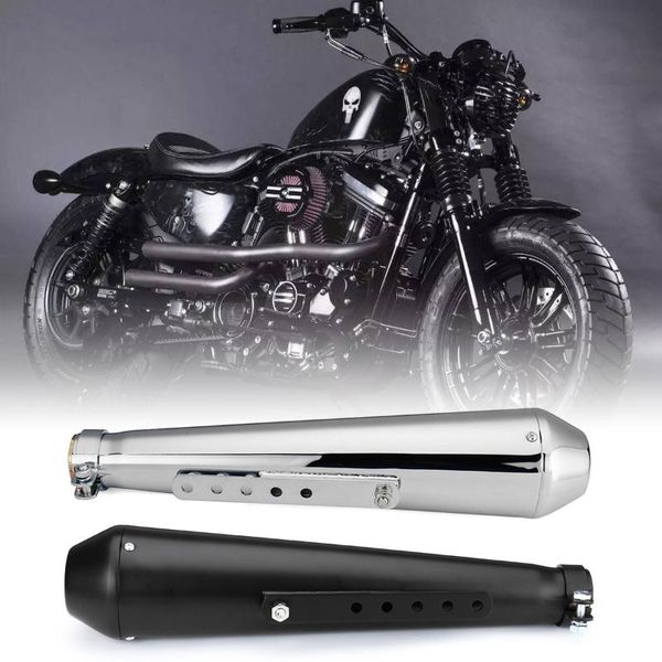 motorcycle exhaust system black silver cafe racer pipe w/ sliding bracket muffler tip universal fit accessories
motorcycle exhaust system black silver cafe racer pipe w/ sliding bracket muffler tip universal fit accessories
