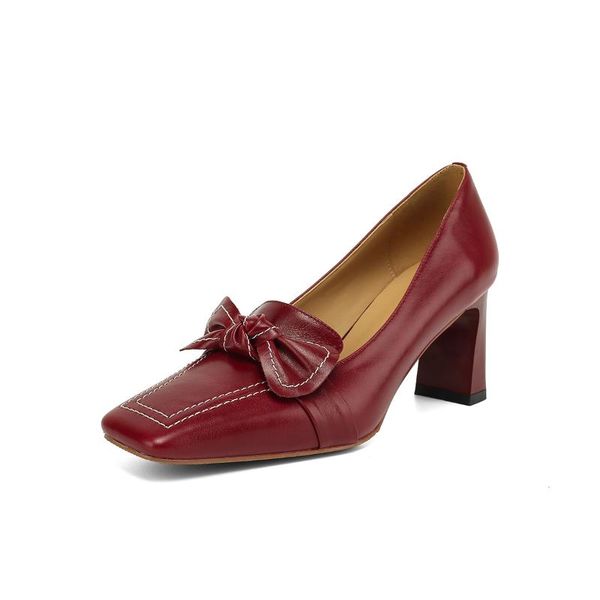 dress shoes kmeioo genuine leather high heels women square toe bowknot classic pumps female office ladies wedding plus size 7cm, Black
dress shoes kmeioo genuine leather high heels women square toe bowknot classic pumps female office ladies wedding plus size 7cm, Black