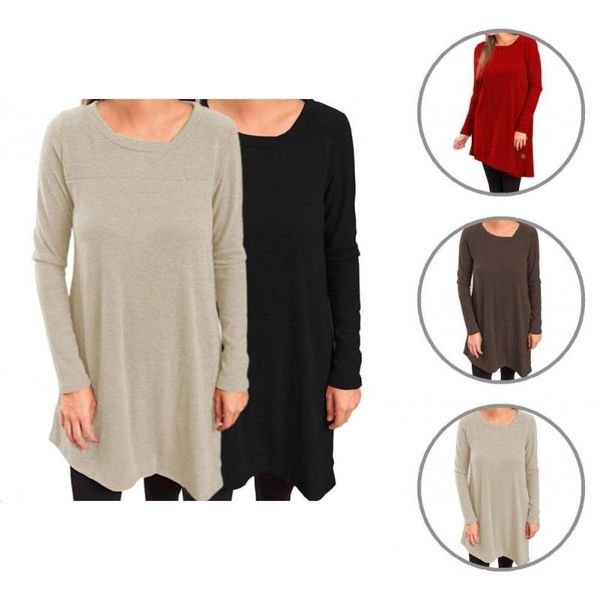 women's blouses & shirts 4 sizes simple long style pullover t-shirt comfortable autumn blouse pure color for daily wear, White
women's blouses & shirts 4 sizes simple long style pullover t-shirt comfortable autumn blouse pure color for daily wear, White