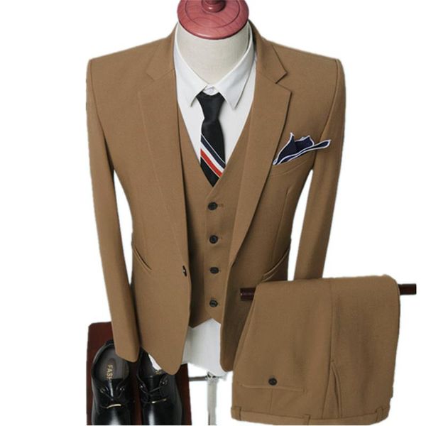 men's suits & blazers jacket + vest brochure 2021 lent slim fit business three-pack male bride party dress man wedding blowers sets, White;black
men's suits & blazers jacket + vest brochure 2021 lent slim fit business three-pack male bride party dress man wedding blowers sets, White;black