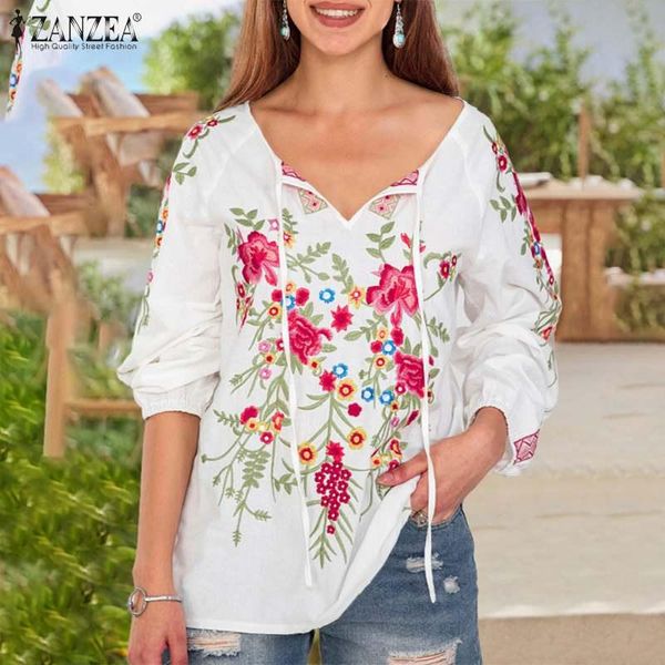 women's v neck blouse fashion floral zanzea 2021 casual long sleeve shirts female printed blusas tunic blouses &, White
women's v neck blouse fashion floral zanzea 2021 casual long sleeve shirts female printed blusas tunic blouses &, White