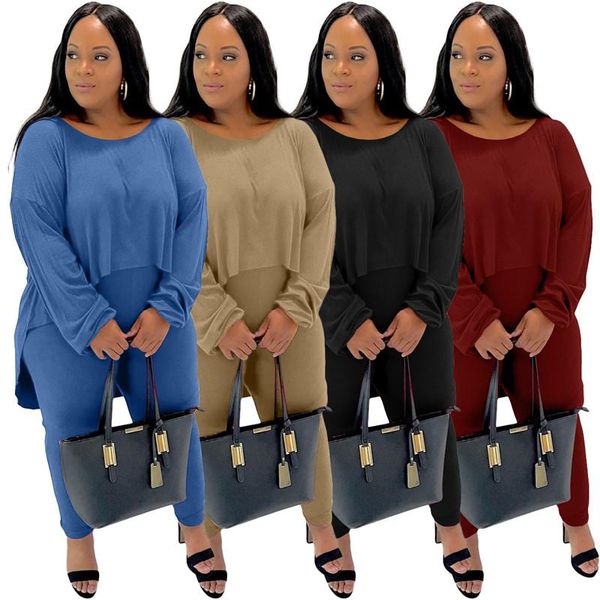 women's two piece pants simple pure color o neck long sleeve bro and casual lady fashion tracksuits high street outfits, White
women's two piece pants simple pure color o neck long sleeve bro and casual lady fashion tracksuits high street outfits, White
