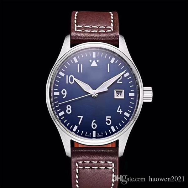 2021 new automatic mechanical men's watch pilot mark xviii iw327004 40mm blue dial brown leather strapmens watches, Slivery;brown
2021 new automatic mechanical men's watch pilot mark xviii iw327004 40mm blue dial brown leather strapmens watches, Slivery;brown