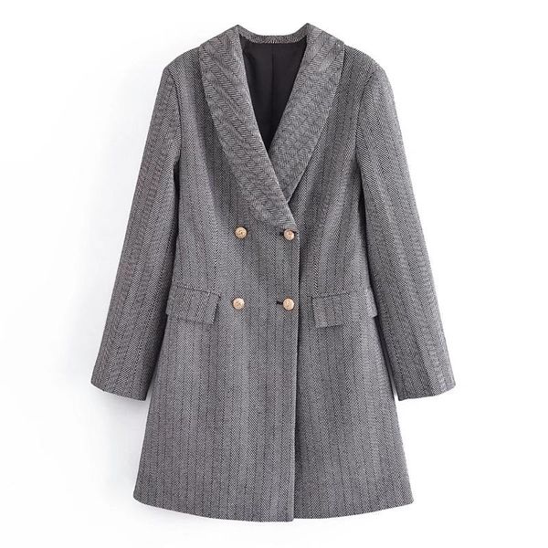 women's wool & blends sherouse women fashion textured tweed coat double-breasted lapel collar long sleeves vintage woman winter jacket, Black
women's wool & blends sherouse women fashion textured tweed coat double-breasted lapel collar long sleeves vintage woman winter jacket, Black