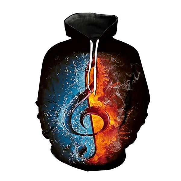 men's hoodies & sweatshirts arrival men women music note 3d print hooded sweatshirt water and fire pullover hoodie hip hop outerwear, Black
men's hoodies & sweatshirts arrival men women music note 3d print hooded sweatshirt water and fire pullover hoodie hip hop outerwear, Black