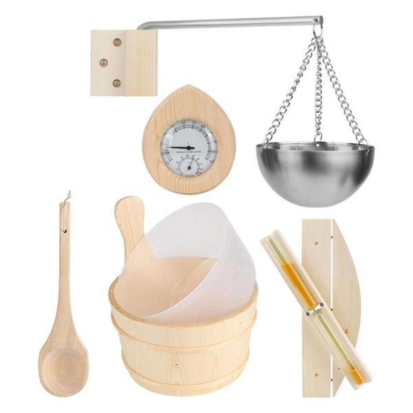 buckets wooden sauna bucket stream spa accessories 5 pcs set of stainless steel oil holder hourglass hygrometer ladl
buckets wooden sauna bucket stream spa accessories 5 pcs set of stainless steel oil holder hourglass hygrometer ladl