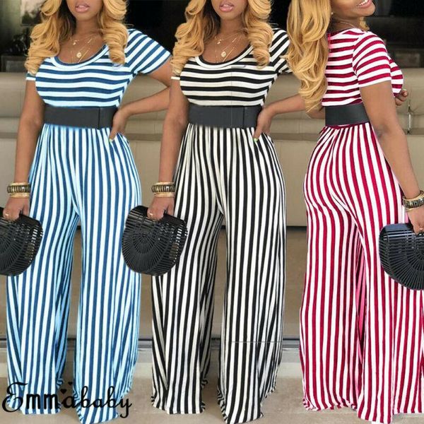 women's jumpsuits & rompers casual womens short sleeve stripe playsuit lady summer romper long fashion jumpsuit, Black;white
women's jumpsuits & rompers casual womens short sleeve stripe playsuit lady summer romper long fashion jumpsuit, Black;white