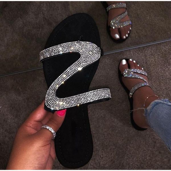 slippers casual shoes women crystal bling open toe slip on flat slides female outside flip flops summer beach thong, Black
slippers casual shoes women crystal bling open toe slip on flat slides female outside flip flops summer beach thong, Black