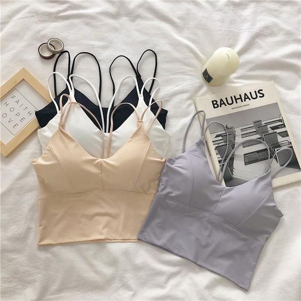camisoles & tanks summer ice silk wrapped chest underwear sling tube gathered cross beautiful back sports vest, Black;white
camisoles & tanks summer ice silk wrapped chest underwear sling tube gathered cross beautiful back sports vest, Black;white