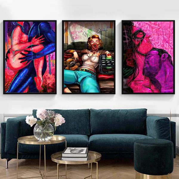 paintings colorful graffiti women lover canvas painting wall art posters prints pictures for living room home cuadros decor
paintings colorful graffiti women lover canvas painting wall art posters prints pictures for living room home cuadros decor