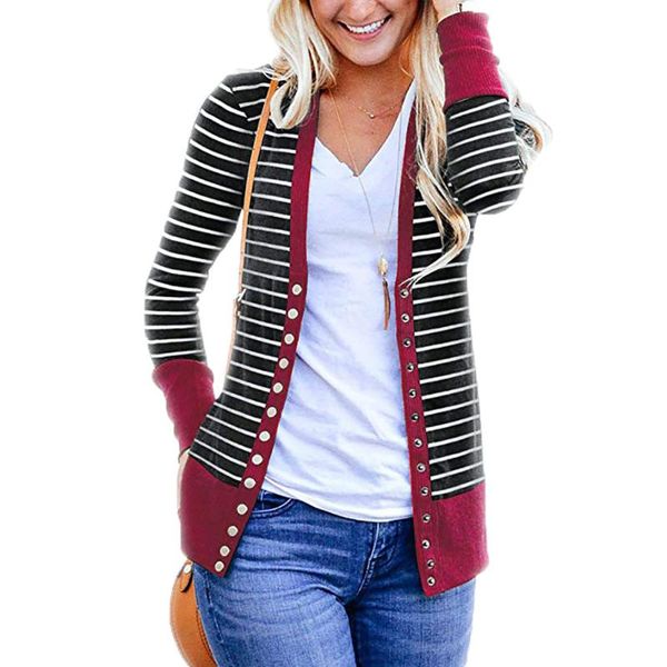 women's jackets autumn woman knit coat long sleeve striped female jacket winter clothes women cardigan, Black;brown
women's jackets autumn woman knit coat long sleeve striped female jacket winter clothes women cardigan, Black;brown