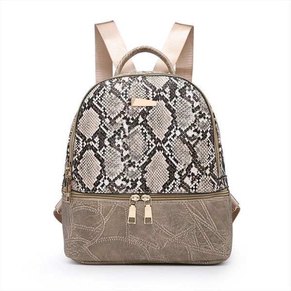 summer fashion women backpack snake pattern leather backpacks for teenage girls female khaki shoulder bag
summer fashion women backpack snake pattern leather backpacks for teenage girls female khaki shoulder bag