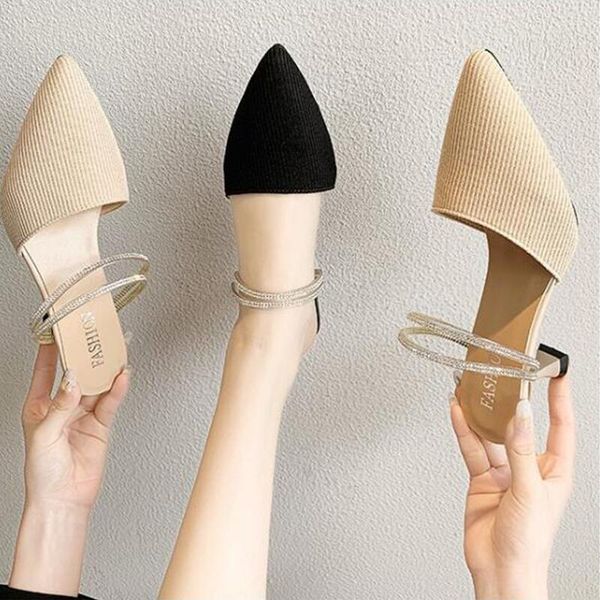 summer women's sandals korean version of wild pointed high-heeled female fashion baotou two wearing cat heel slippers, Black
summer women's sandals korean version of wild pointed high-heeled female fashion baotou two wearing cat heel slippers, Black