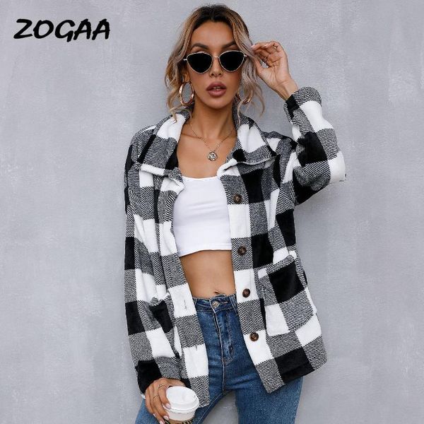 women's jackets zogaa shirts women -selling woolen cardigan autumn winter plaid jacket daily outerwear all-matchh casual trendy female, Black;brown
women's jackets zogaa shirts women -selling woolen cardigan autumn winter plaid jacket daily outerwear all-matchh casual trendy female, Black;brown