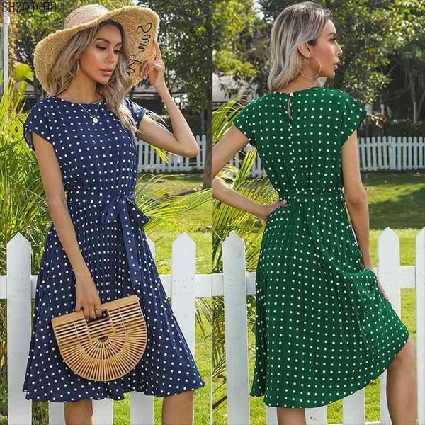 summer vestido mid long women dresses polka dot short sleeve lace up pleated a line casual style dress for robe, Black;gray
summer vestido mid long women dresses polka dot short sleeve lace up pleated a line casual style dress for robe, Black;gray