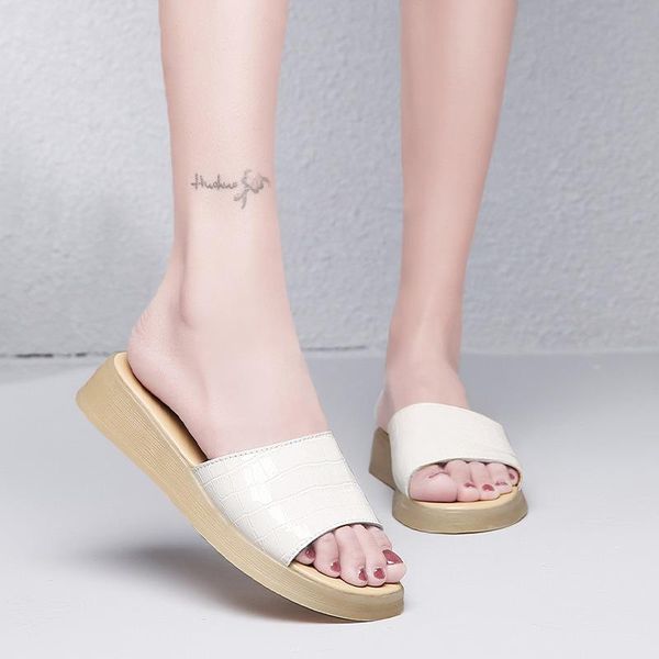 tilocow summer cow leather women slippers for ladies casual solid slides female wedges flat with shoes woman concise footwear, Black
tilocow summer cow leather women slippers for ladies casual solid slides female wedges flat with shoes woman concise footwear, Black